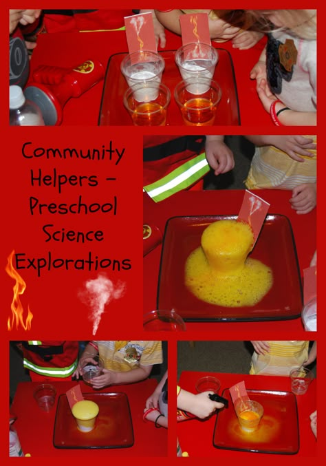 Come play to learn with a fun (and safe) BUBBLY FIRE experiment for preschoolers! Great addition for fire safety week or a community helpers theme. Fire Experiment, Experiment For Preschoolers, Preschool Science Experiments, Prek Community Helpers, Community Helpers Lesson Plan, Fire Safety Lessons, Fire Safety Preschool Crafts, Community Helpers Week, Preschool Community Helpers Theme