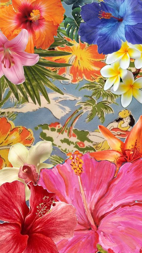 #flowers #hawaii #wallpapers Hawaii Background Wallpapers, Hawaiian Flowers Wallpaper, Hawaiian Wallpaper, Hawaii Wallpaper, Hawaii Flowers, Hawaii Art, Wedding Moodboard, Hawaiian Flowers, Hibiscus Flower