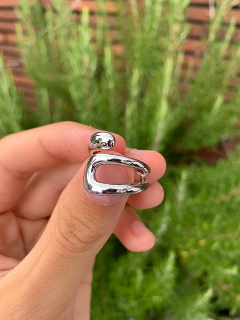 Abstract Rings, Unique Sterling Silver Jewelry, Funky Glasses, Chunky Silver Rings, Silver Ring Designs, Y2k Men, Chunky Ring, Chunky Jewelry, Dope Jewelry