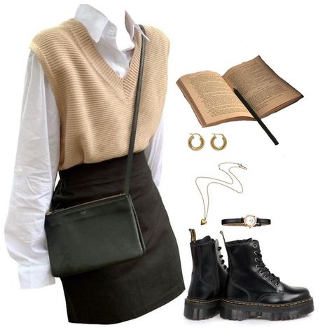 Studying In Library, Academia Outfits, Looks Pinterest, Light Academia, Casual Style Outfits, Lookbook Outfits, Winter Fashion Outfits, Teen Fashion Outfits, Outfits Casuales