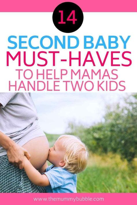 14 second baby must-have products! These are the sanity-saving essentials you need for a second baby. If you are expecting your second baby and wondering what you need to buy, and what will help you manage two kids, you'll find lots of helpful advice here! #parentingtips #babyproducts #babyessentials Second Baby Must Haves, Baby 2, Ways To Announce Second Pregnancy, Preparing For Baby Number 2, Second Trimester Must Haves, Registry For Second Baby, Second Pregnancy Differences, Motherhood Encouragement, Surviving Motherhood