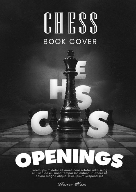 Chess A4 Book cover Poster template Chess Poster, Book Cover Poster, Chess Books, Cityscape Photos, Logo Banners, Marketing Design, Custom Illustration, Custom Branding, Background Banner