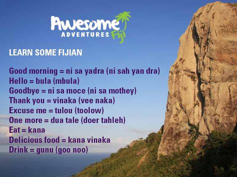 Learn some #Fijian! This will help you on your next #Fiji #adventure. #language #holiday #escape #travel #vacation #ideas #awesomeadventuresfiji #resort #island #culture Fijian Language, Travel Fiji, Fiji Culture, Island Culture, Fly To Fiji, Travel To Fiji, Resort Island, Fiji Beach, Powerpoint Slide Designs