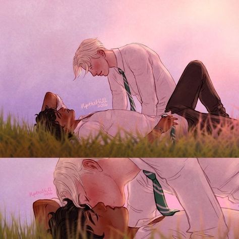 Darry Fanart, Fanart Harry Potter, Scorpius And Albus, Glume Harry Potter, Disney Cute, Drarry Fanart, Harry Draco, Gay Harry Potter, Images Harry Potter