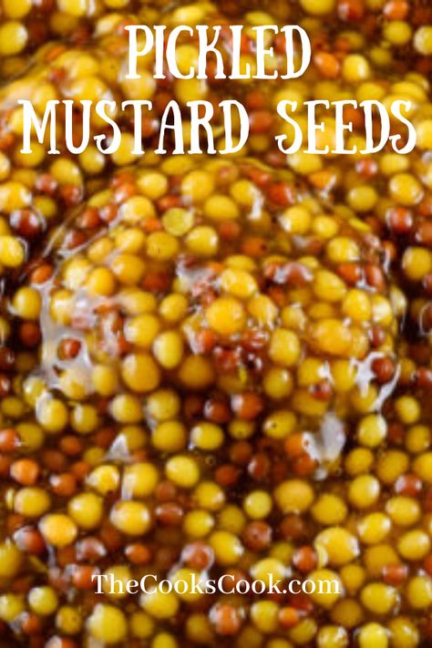 Pickled Mustard Seeds Recipes, Pickled Mustard Seeds, Paleo Honey Mustard, Mustard Kitchen, Quick Pickle Recipe, Quick Pickle, Pickled Foods, Quick Pickles, Honey Mustard Recipes