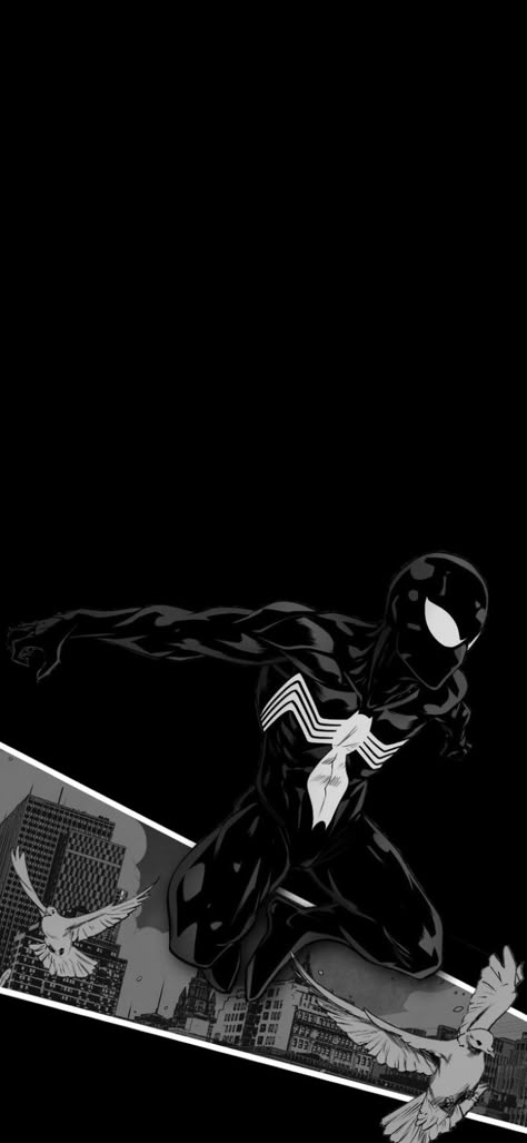 Spiderman Lockscreen, Spiderman Comic Art, Symbiote Spiderman, Image Spiderman, Black Spiderman, Marvel Characters Art, Spiderman Artwork, Spiderman Pictures, Marvel Comics Wallpaper