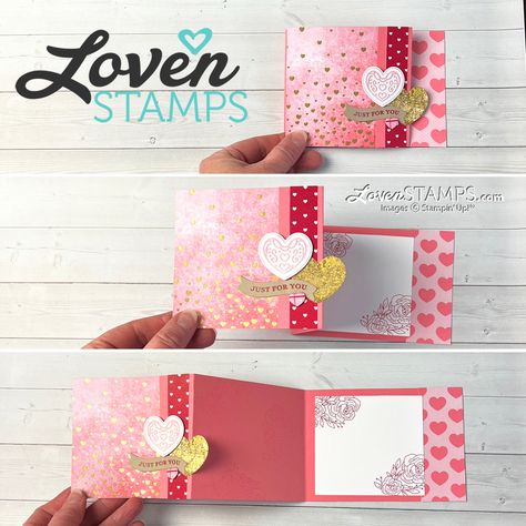 Card Mailbox, Free Stamps, Embossed Paper, Card Tutorial, Fancy Folds, Paper Hearts, Card Kits, Simple Prints, Pretty Cards