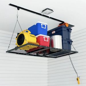 Bike Lift, Tire Storage, Garage Lift, Garage Organisation, Overhead Garage Storage, Garage Storage Racks, Overhead Garage, Garage Tool Storage, Ceiling Storage