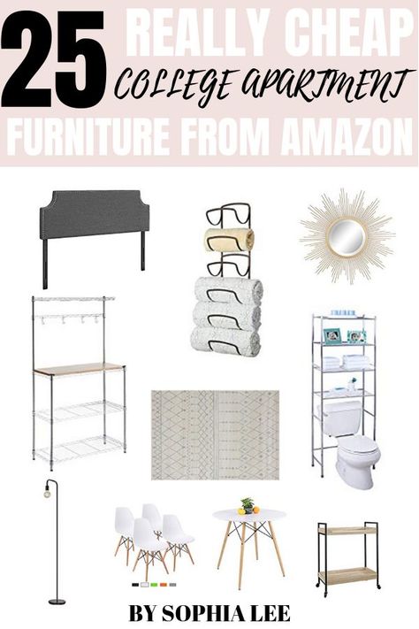 I want all of this for my college apartment furniture!!! Ways To Decorate Your Apartment, College Apartment Kitchen, College Apartment Bathroom, College Apartment Diy, Decorate Your Apartment, College Bedroom Apartment, First Apartment Essentials, Cheap Living Room Furniture, College Apartment Organization