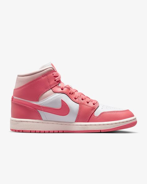 Air Jordan 1 Mid Women, Logo Wings, Air Max 97s, Nike Jordan 1 Mid, 3d Shirts, Crocs Boots, Jordan Model, Nike Air Jordan 1 Mid, Womens Air Jordans