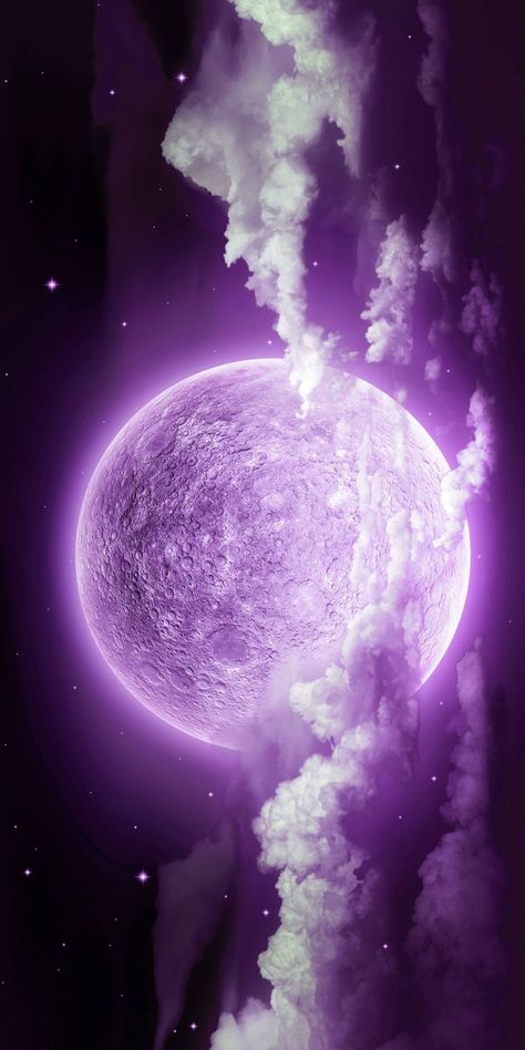 Purple Fantasy Wallpaper, Purple Moon Wallpaper, Moon Wallpaper Hd, Discord Themes, Fantasy Purple, About Moon, Wallpaper Galaxy, Fantasy Wallpaper, Space Aesthetic