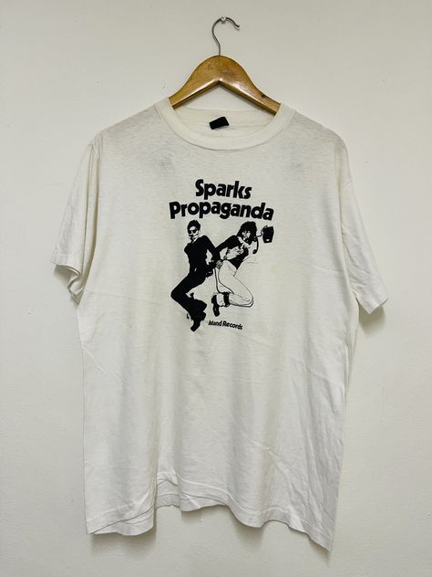 Vintage Vintage Sparks Band “ Propaganda 1974 Island Records W1 | Grailed Sparks Band, Power Pop, Band T Shirts, Pop Bands, Used Clothing, Vintage Tops, Vintage 70s, Street Wear, Band