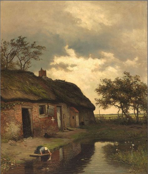 Summer Landscape (1872) by Lodewijk Frederik Hendrik (Louis) Apol (Dutch, 1850-1936), oil on canvas, 75 x 64 cm - Museum Boijmans Van Beuningen (Rotterdam, Netherlands) Alexis Carrel, Rain And Storm, Beautiful Clouds, Rennaissance Art, Historical Painting, On Canvas, Mary Shelley, Nature Drawing, Classic Paintings