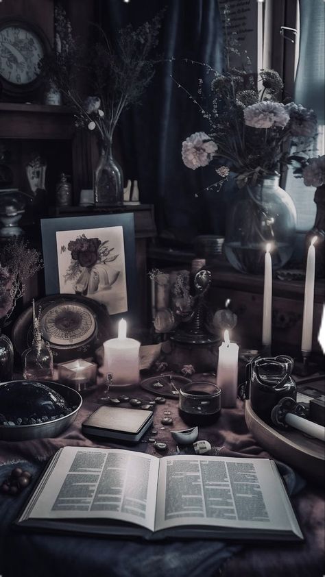 Gothic Asthetics Photos, Goticas Aesthetic, Alchemy Wallpaper, Dark Witchy Aesthetic, Wiccan Aesthetic, Queen Persephone, 2023 Wallpapers, Apothecary Decor, Castle Decor