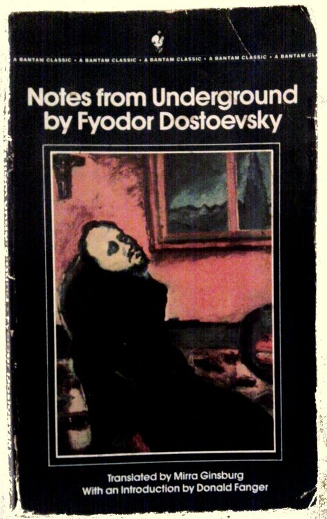 Note From Underground (by Fyodor Dostoevsky) Notes From Underground, Fyodor Dostoevsky, Unread Books, Vintage Book Covers, Cool Books, Literature Books, The Underground, Book Cover Art, Classic Books