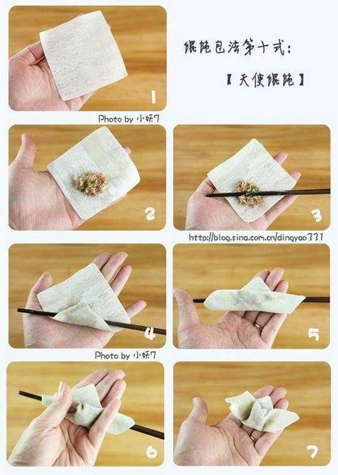 Chinese dumpling folding technique 10 Dumpling Folding, Dim Sum Recipes, Folding Techniques, Chinese Dumplings, Architecture Design Sketch, Pastry Art, Food Projects, Dim Sum, Delicious Soup