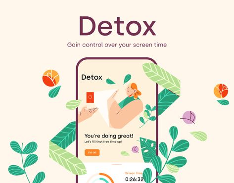 DETOX - Gain control over your screen time on Behance Cocktail Illustration, Sydney Airport, Medical Tests, Digital Detox, Spiderman Comic, Medical Illustration, Hospitality Design, Architecture Visualization, When You Know