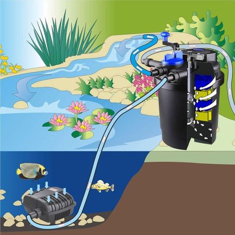 CNZ CPF-2500 Bio Pressure Pond Filter with 13w Clarifier with 720 GPH Pump, Up to 1600 Gallon Pond Pumps And Filters, Pondless Water Features, Diy Ponds Backyard, Fish Pond Gardens, Pond Aerator, Pond Accessories, Pool Pond, Diy Pond, Pond Filters