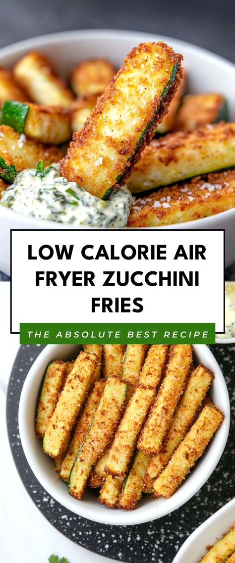 Image for Low Calorie Air Fryer Zucchini Fries Healthy Recipes Zucchini, Radish Chips Air Fryer, Low Calorie Fries, Quick Easy Healthy Air Fryer Recipes, Airfryer Veggie Recipes, Airfryer Protein Recipes, Easy To Make Healthy Meals, Whole30 Air Fryer Recipes, Healthy Airfry Recipes