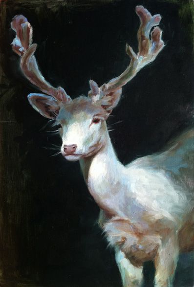 Figures & Animals — Shauna Finn Arte Punk, White Deer, 수채화 그림, White Stag, Arte Animal, Dragon Age, 그림 그리기, Pretty Art, Antlers