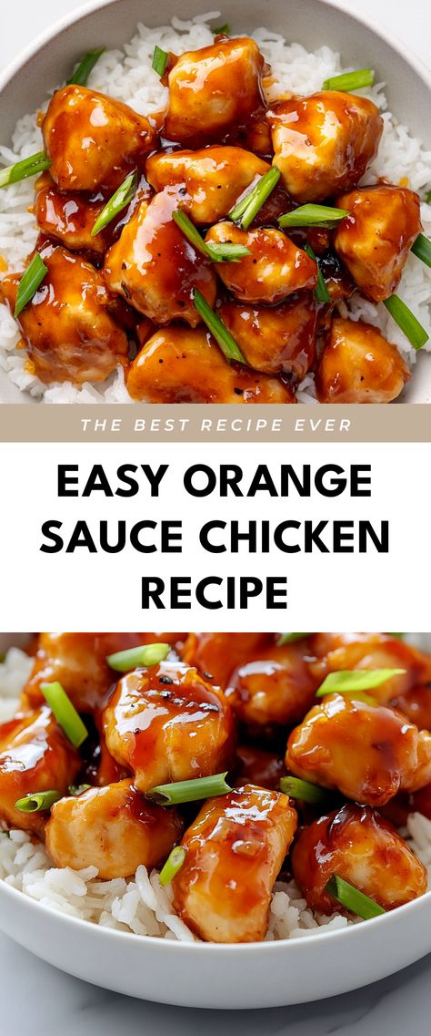 Image for Easy Orange Sauce Chicken Recipe Simple Orange Chicken Recipe, Easy Orange Sauce, Orange Juice Chicken Recipe, Gluten Free Orange Chicken Recipe, Chicken Tender Recipes Baked, Gluten Free Orange Chicken, Orange Chicken Sauce, Healthy Orange Chicken, Easy Orange Chicken