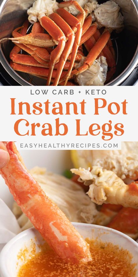 Instant Pot Seafood, Sugar Free Low Carb Desserts, Steamed Crab Legs, Instant Pot Steam, Crab Legs Recipe, Snow Crab Legs, Seafood Recipes Healthy, Frozen Seafood, Healthiest Seafood