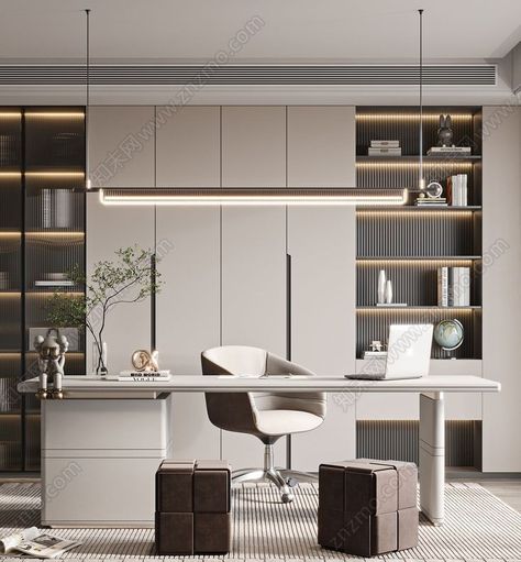 Library Office Design, Ceo Room Design, Office Storage Wall, Ceo Office Interior Design, Ceo Office Design Luxury Modern, Ceo Office Design Luxury, Boss Office Interior Design, Workroom Design, Dress Office Outfit