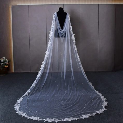 Cape Veils, Wedding Dress Cape, Long Veils Bridal, Wedding Cape Veil, Photoshoot Party, Cape Veil, Wedding Cloak, Dress Cape, Shoulder Jewelry