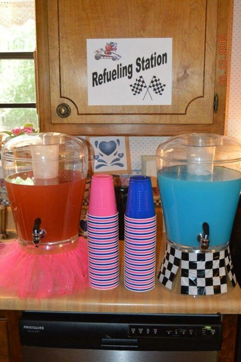 Racecars or Ruffles gender reveal party theme decorations Burn Outs And Bows Gender Reveal, Race Gender Reveal, Gender Reveal Dirtbike Theme, Race Cars Or Ruffles Gender Reveal, Gender Reveal Ideas Racing, Drag Race Gender Reveal, Cars Gender Reveal Ideas, Racing Themed Gender Reveal, Motocross Gender Reveal