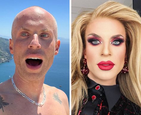 13 Popular Drag Queens Who Rock Both With and Without Makeup Drag Makeup Looks, Raven Drag Queen, Raven Drag, With And Without Makeup, Best Drag Queens, Rupaul Drag Queen, Drag Queen Makeup, Drag Makeup, Gender Norms