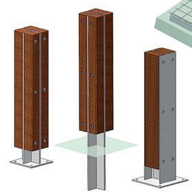 bollards: Wood Column Design, Build A Shed, Timber Frame Construction, Column Design, Wood Joints, Steel Columns, Timber Construction, Wood Joinery, Wood Panels