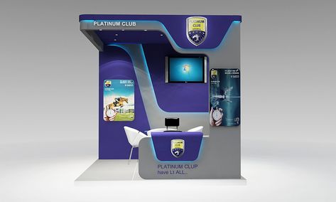 platinm club on Behance Booth 3x3 Exhibition, Booth 3x3, Small Stage, Small Booth, Exhibition Stall Design, Stall Design, Exhibition Stall, Kiosk Design, Stall Designs