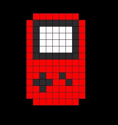 Game Boy Red Perler Bead Pattern | Bead Sprites | Misc Fuse Bead Patterns Gameboy Perler Bead Pattern, Perler Bead Gameboy, Gameboy Perler Beads, Game Perler Bead Patterns, Red Perler Bead Patterns, Video Game Perler Beads, Video Game Perler Bead Patterns, Gameboy Pixel Art, Pixel Art Video Games