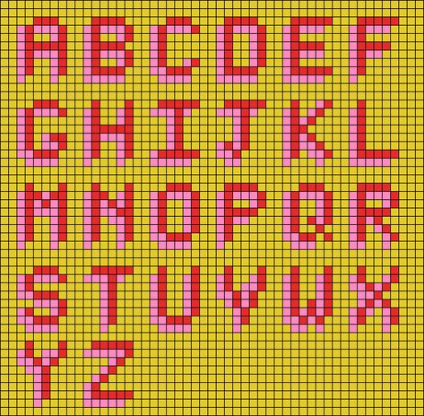 Pearler Bead Letters, Cross Stitch Patterns Letters, Peeler Bead Letters, Pixel Embroidery Cross Stitch, Macrame Letters Alpha Patterns, Perler Bead Letter Patterns, Alpha Patterns Alphabet, Letters Alpha Pattern, Alpha Patterns Letters