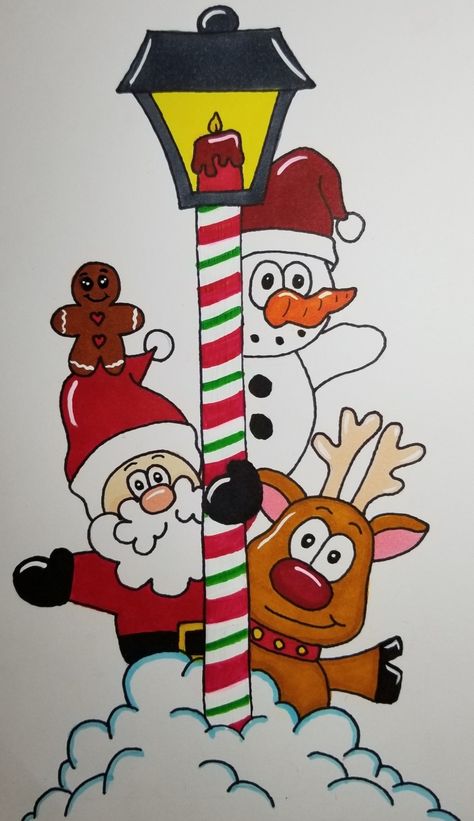 #jaimespalette #santa #gingerbreadman #snowman #reindeer #santadrawing #reindeerdrawing #snowmandrawing #gingerbreadmandrawing #christmasscene #drawing #kidsart #kidsdrawing #childrensart #caliart #art #markers #colorfuldrawing #coloring #artincolor Christmas Santa Drawing, Santa Claus Sketch Drawing, Santa Claus And Christmas Tree Drawing, Santa Stuck In Chimney Drawing, Santa Pencil Sketch, Gingerbread Man Drawing, Christmas Art Painting Acrylic Santa, New Year's Drawings, Reindeer Drawing