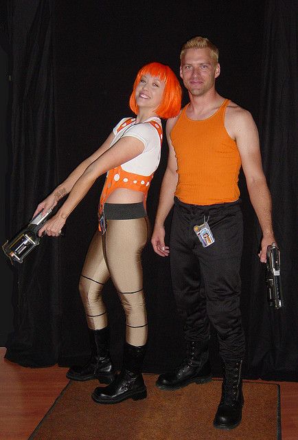 Korben and Leeloo Dallas from The Fifth Element Corbin Dallas, Leeloo Costume, Fifth Element Leeloo, Leeloo Fifth Element, Fifth Element Costume, Cosplay Couple, Space Costumes, To Love And Be Loved, Couples Halloween Outfits