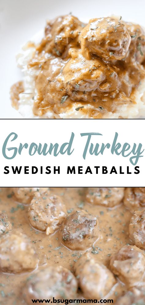 Get ready to elevate your weeknight dinners with our Ground Turkey Swedish Meatballs! Tender and flavorful, smothered in creamy cumin and cinnamon gravy. Perfect for cozy nights in! #Recipe #ComfortFood #DinnerIdeas Swedish Meatballs Turkey, Ground Turkey Patties With Gravy, Ground Turkey And Gravy, Ground Turkey Gravy, Ground Turkey Swedish Meatballs, Turkey Meatballs And Gravy, Swedish Turkey Meatballs, Turkey Meatballs With Gravy, Crockpot Turkey Meatballs