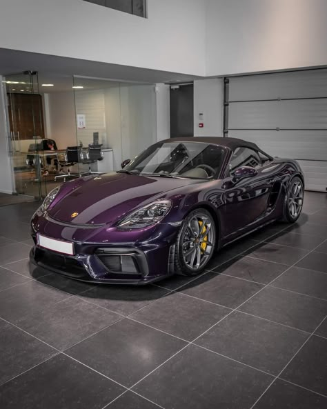 Purple Porsche, Car Interior Organization, Car Paint Colors, Porsche 718 Boxster, Custom Motorcycle Paint Jobs, Purple Car, Motorcycle Paint Jobs, Porsche Motorsport, Car Interior Design