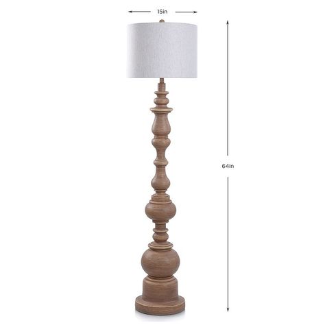 Made from polyresin, this floor lamp features a light natural oak faux wood finish.Click this HOME DECOR & FURNITURE GUIDE to find the perfect fit and more! Made from polyresin, this floor lamp features a light natural oak faux wood finish.Click this HOME DECOR & FURNITURE GUIDE to find the perfect fit and more! FEATURES Faux-wood finish ​For indoor useDETAILS 64" H x 11" W x 11" D Product weight: 8.5 lbs. Polyresin, Cotton, Polyester Blend 1 150 watt E26 lightbulb required (not included) Assembly required Wipe clean Model no. TL74156BBDS Imported WARNING: This product can expose you to chemicals such as vinyl acetate, phthalates, formaldehyde, styrene, lead, or Di(2-ethylhexyl)phthalate (DEHP), which are known to the State of California to cause cancer, birth defects, or other reproductiv Cottagecore Floor Lamp, Lamp Wood Design, Farmhouse Floor Lamp, Oak Floor Lamp, Farmhouse Floor Lamps, Natural Oak Flooring, Linen Lamp Shade, Faux Wood Finish, Linen Lamp