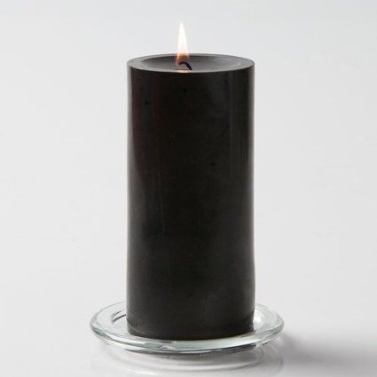 Richland® 3" X 6" Hand Poured Black Pillar Candle Restaurant Candles, Pillar Candles Wedding, Bouquet Succulent, Black Pillar Candles, Unity Candle Holder, Floating Candles Wedding, Candles Black, Glass Pillar Candle Holders, Pillar Holders