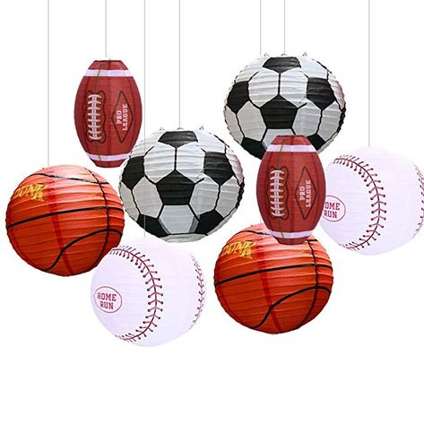 Sports Theme Classroom, Sports Baby Shower Theme, Football Party Decorations, Sports Classroom, Sports Nursery, Birthday Favors Kids, Sports Banquet, Clutter Free Classroom, Sports Party Decorations