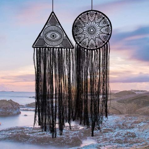 The perfect Christmas present for the Gothic lover

2 Pcs Evil Eye Dream Catcher Large Black Dream Catchers for Bedroom Handmade Crochet Lace Evil Eye Dream Catcher Boho Wall Hanging Art Home Decor Birthday Festival Blessing Gift Ornament Gothic Decor Spiderweb Dreamcatcher, Have A Sweet Dream, Blue Dream Catcher, Black Dream Catcher, Moon Dreamcatcher, Macrame Dream Catcher, Dream Catcher Craft, Handmade Evil Eye, Black Macrame