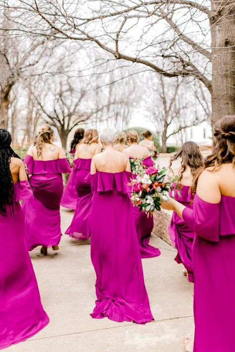 hot pink bridesmaids dresses | magenta bridesmaids dresses | fuchsia bridesmaids gown | pink weddings Magenta Wedding Dress, Mazatlan Wedding, Liberian Wedding, Magenta Wedding Theme, Magenta Bridesmaid Dresses, Fuchsia Bridesmaid Dresses, Hot Pink Bridesmaid Dresses, Hot Pink Bridesmaids, Pink Bridesmaids Dresses