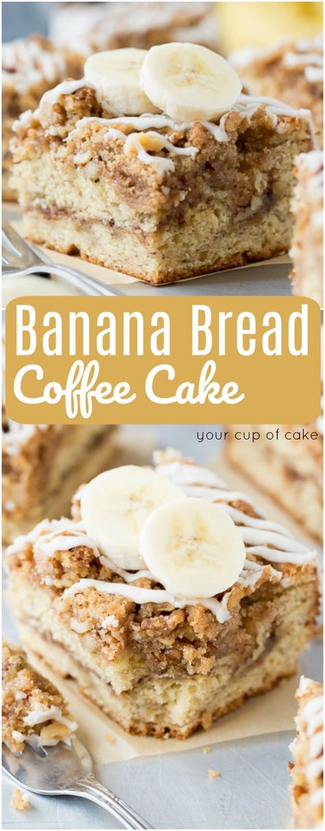 Banana Bread Coffee Cake, Banana Crumble, Banana Coffee Cakes, Banana Dessert Recipes, Banana Coffee, Banana Dessert, Best Banana Bread, Coffee Cake Recipes, Banana Bread Recipe