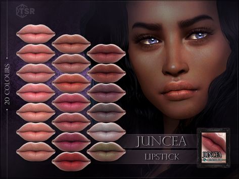 Sims4 - Juncea, a matte lipstick in 20 colours (TS4) - RemusSirion #ts4 #ts4cc #thesims4 #thesims4cc #s4cc #sims4 #sims4cc #tsr #thesimsresource #remussirion Sims 4 Lip Tint, Sims Makeup, Cc Makeup, Vampire Lips, Makeup Cc, Natural Lipstick, Sims 4 Downloads, Sims4 Cc, Sims Community