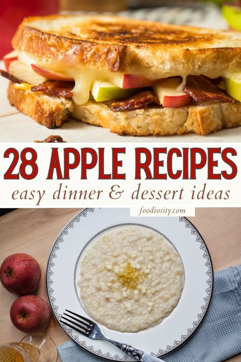 Lunch Ideas With Apples, Apple Recipes Healthy Lunch, Apples For Dinner, Healthy Recipes Using Apples, Apple Recipes Healthy Dinner, Recipes With Apples Dinner, Dinner With Apples, Apple Savory Recipes, Apples Recipes Easy