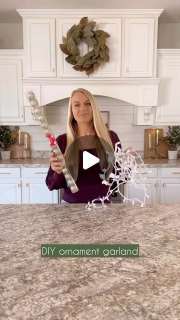 INTERIORS HOME DECOR IDEAS on Instagram: "Christmas decor by @ourwintonhome

“DIY ornament garland! Comment LINK and I’ll send you links to the supplies I used! I actually got the ornaments at the dollar tree! I got the lights on Amazon!! This was a super easy DIY . You just pull the caps off the ornaments, then hot glue them to a strand of lights!!🎄🎄
Simple and so festive!🎄
#LTKit
#LTKhome
#forthehome #homedecor #diyhomedecor #diydecor #easydiy #christmasdiy #christmasdecor #christmasdecorating #christmasdecorideas #diychristmas #diychristmasdecor #christmashome" Hot Glue Christmas Ornaments, Diy Ornament Garland, Diy Ornament, Ornament Garland, Tree Garland, Lighted Ornaments, Instagram Christmas, Christmas Garland, Ornaments Diy