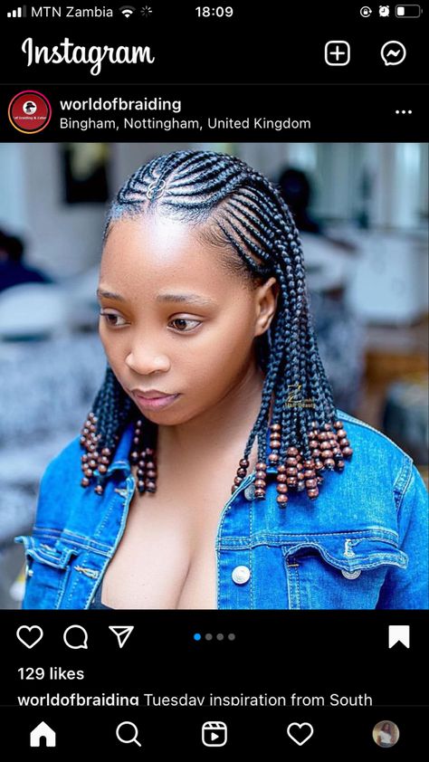 Female Cornrow Styles, Ghanian Lines, Braids With Fringe, Cornrows Natural Hair, Cornrows Braids For Black Women, Bob Braids Hairstyles, Beautiful Dreadlocks, African Hair Braiding Styles, Hair Scarf Styles