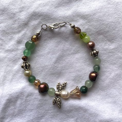 created by kkey2urheart on instagram Dragon Fly Fairy, Grunge Bracelets, Fairy Grunge Jewelry, Fairy Bracelets, Fairy Cottage Core, Grunge Jewelry, Fairy Cottage, Grunge Fairy, Dragon Fly