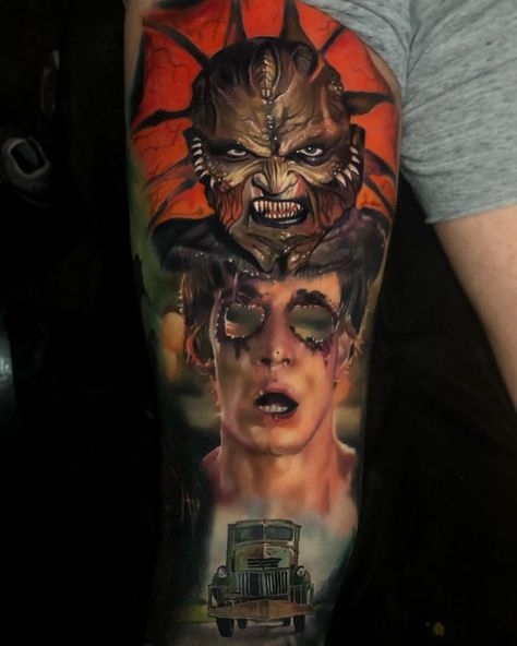 Jeepers Creepers tattoo by Paul Acker Jeepers Creepers Tattoo, Jeepers Creepers 3, Belly Button Tattoo, Cactus Tattoo, Romantic Questions, C Tattoo, The Creeper, Jeepers Creepers, Horror Tattoo